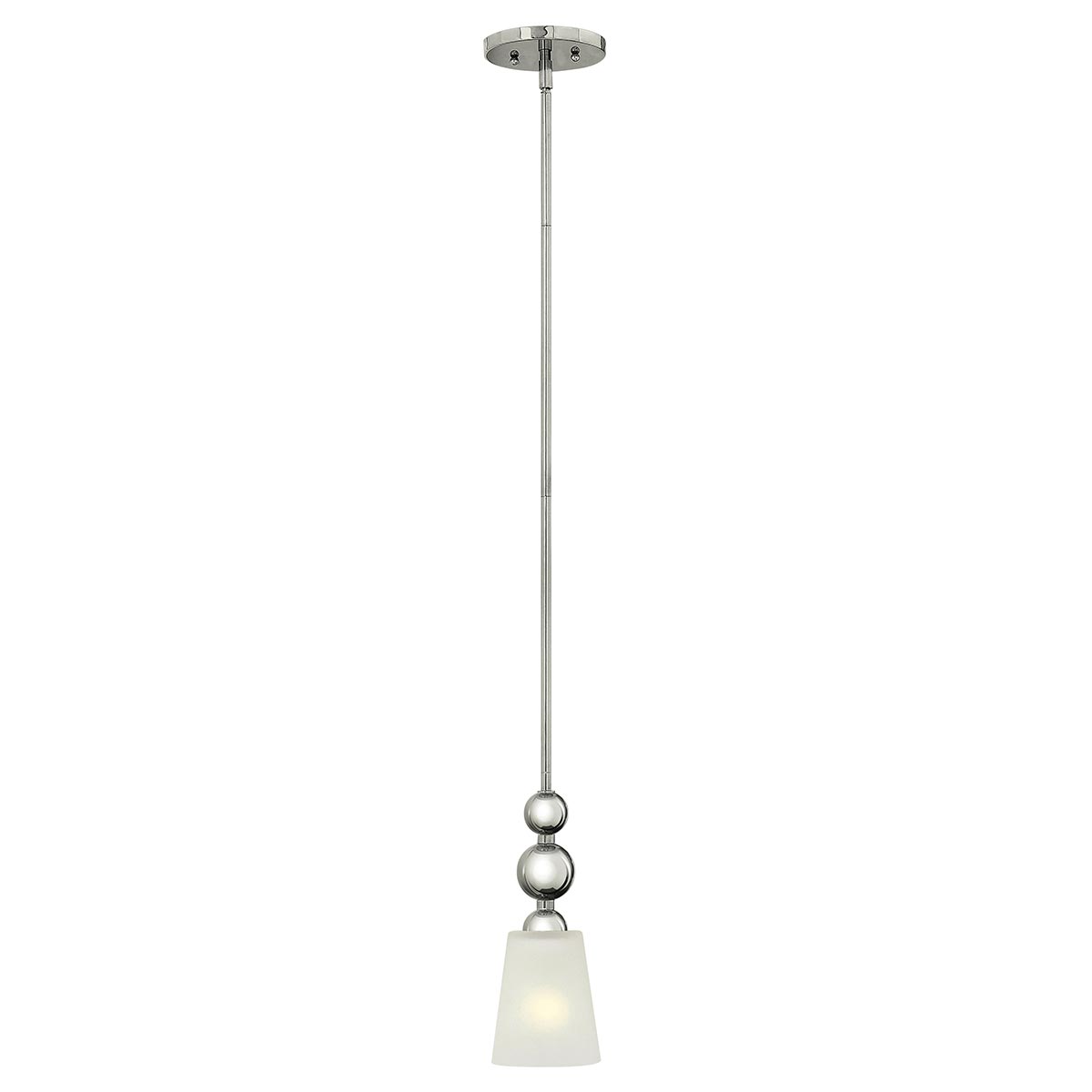 Zelda Mini – lampa wisząca ze szkłem trawionym, polerowany nikiel Ø12
