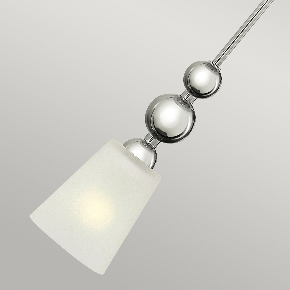Zelda Mini – lampa wisząca ze szkłem trawionym, polerowany nikiel Ø12