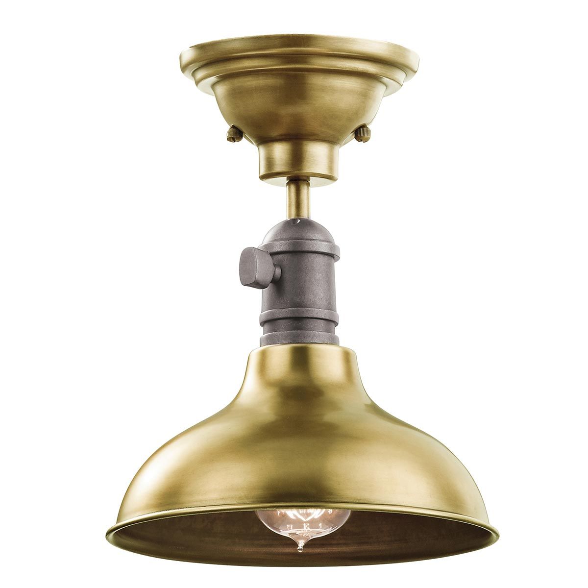 Industrialna lampa wisząca 20cm (mosiądz) do kuchni salonu kawiarni (1xE27) Kichler (Cobson)