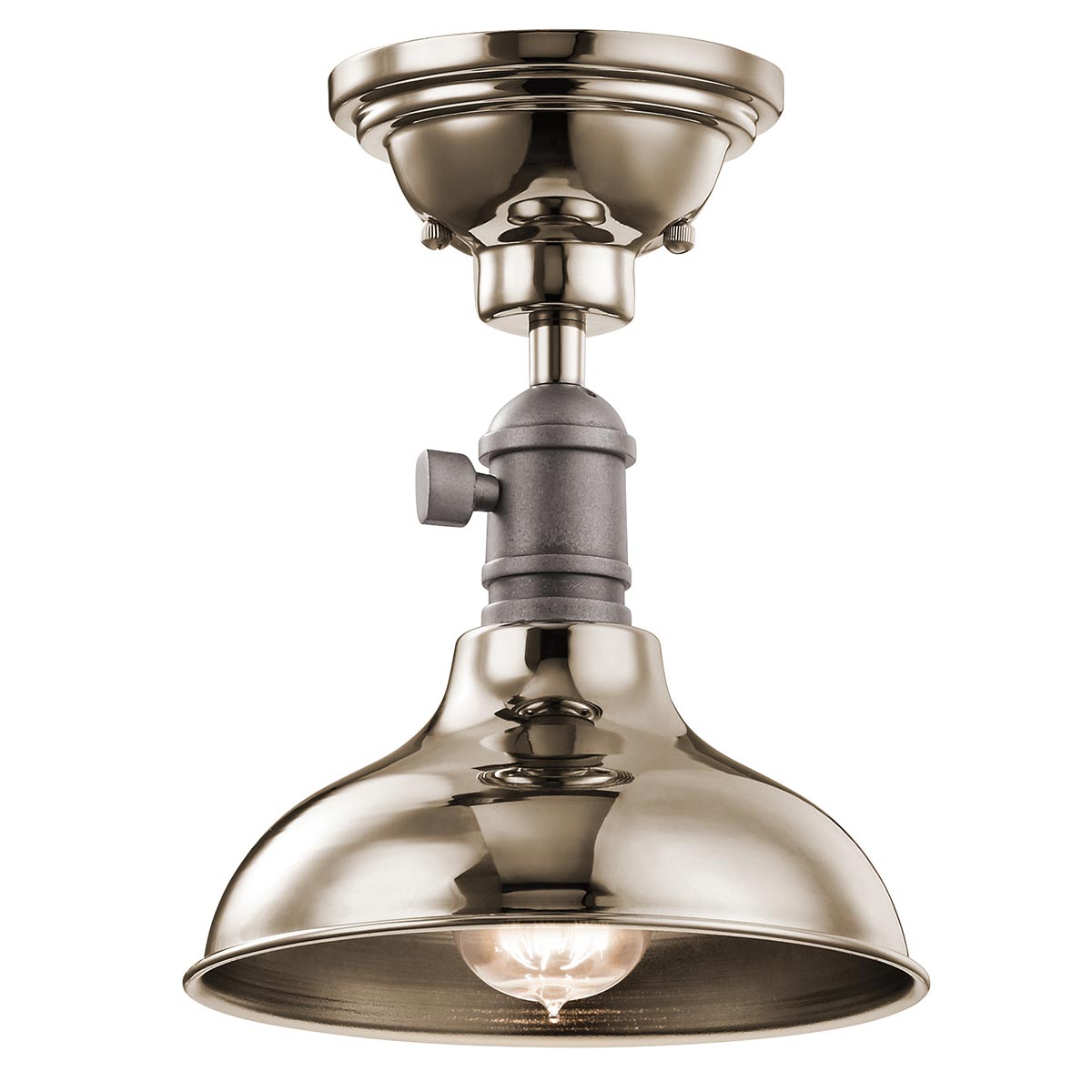 Industrialna lampa wisząca 20cm (nikiel) do kuchni salonu kawiarni (1xE27) Kichler (Cobson)