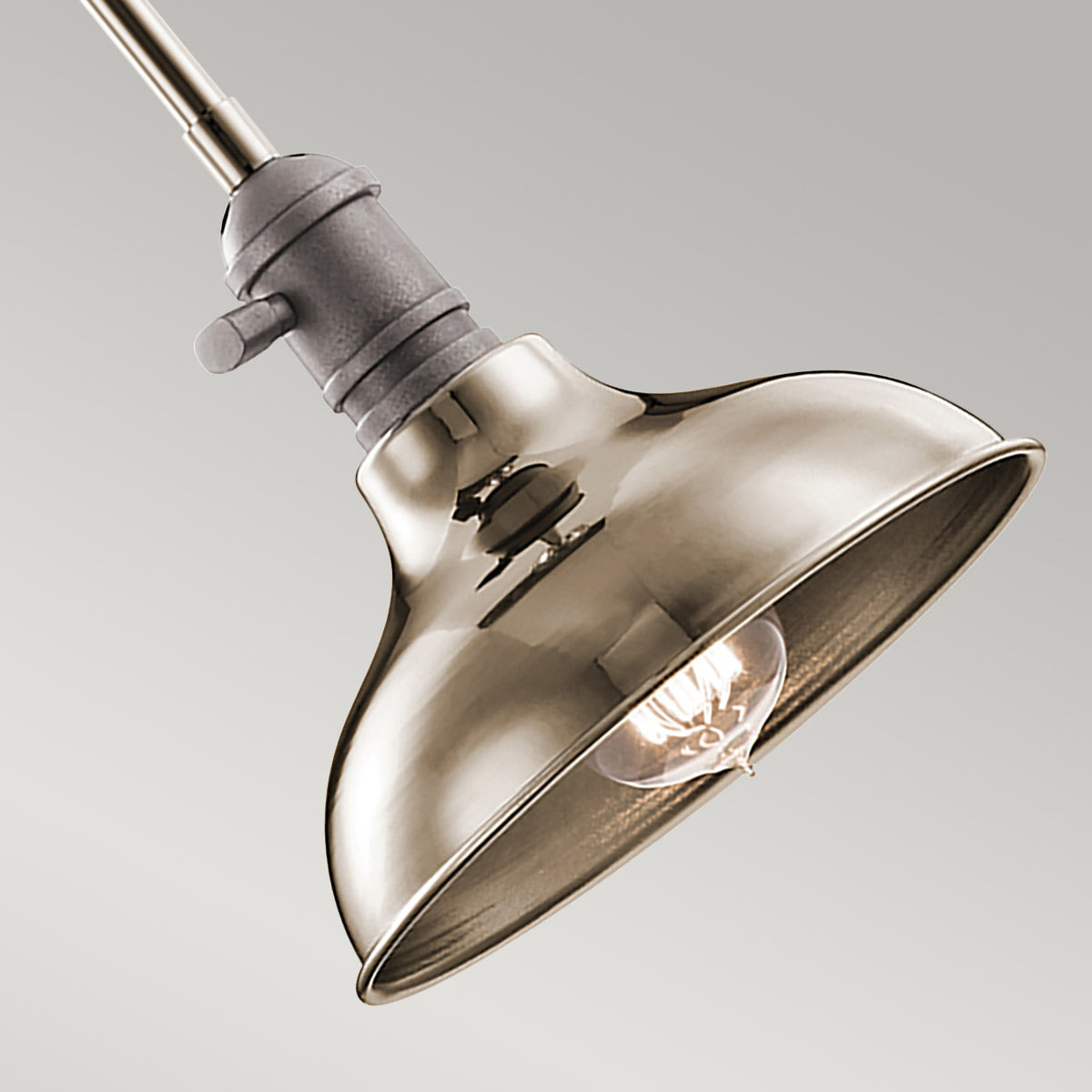 Industrialna lampa wisząca 20cm (nikiel) do kuchni salonu kawiarni (1xE27) Kichler (Cobson)