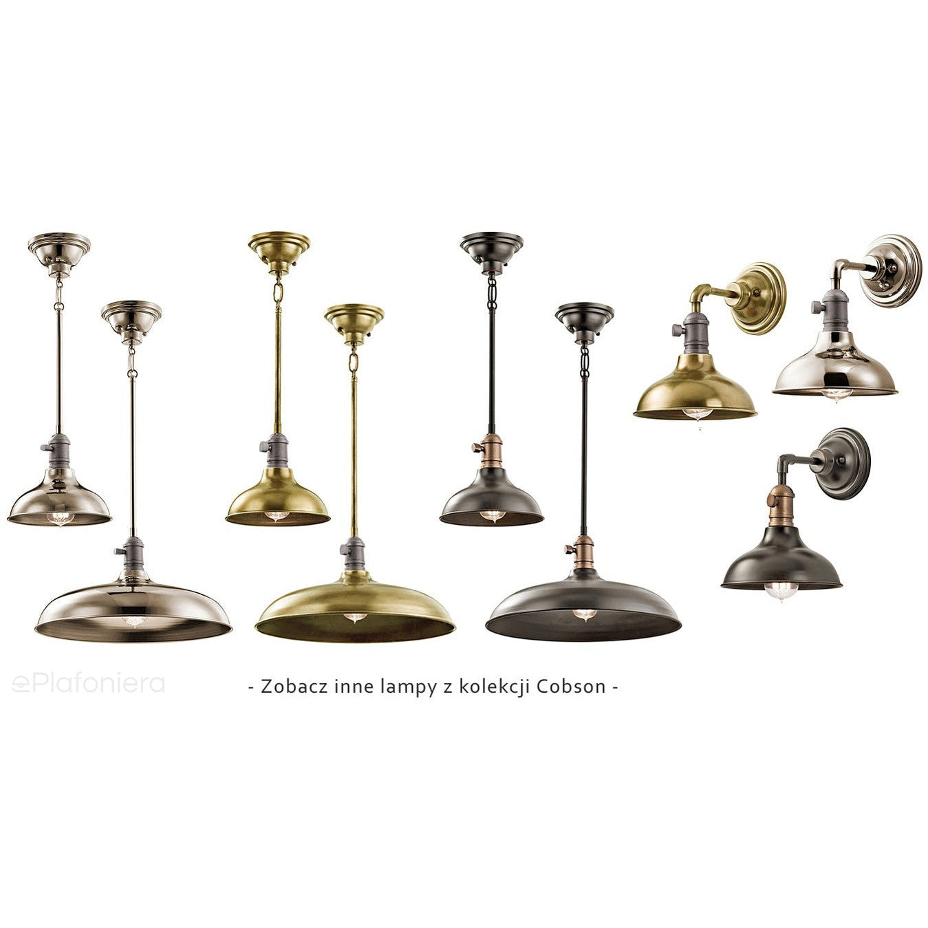 Industrialna lampa wisząca 20cm (nikiel) do kuchni salonu kawiarni (1xE27) Kichler (Cobson)