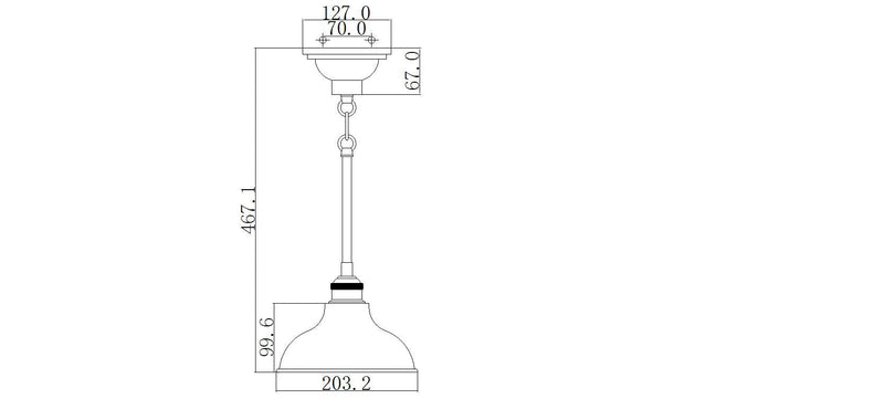 Industrialna lampa wisząca 20cm (nikiel) do kuchni salonu kawiarni (1xE27) Kichler (Cobson)