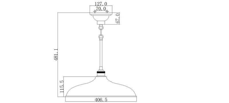 Industrialna lampa wisząca 40cm (nikiel) do kuchni salonu kawiarni (1xE27) Kichler (Cobson)