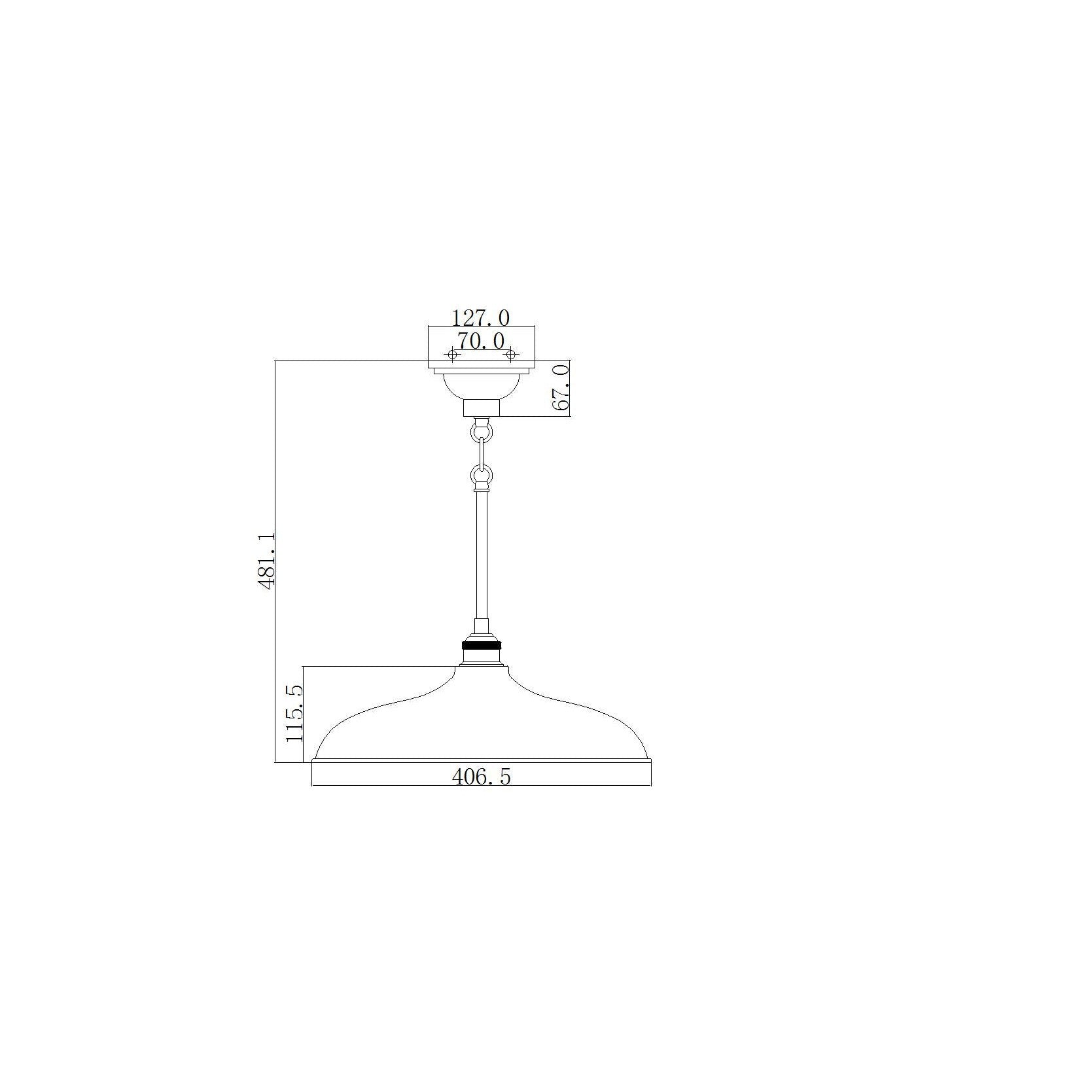 Industrialna lampa wisząca 40cm (nikiel) do kuchni salonu kawiarni (1xE27) Kichler (Cobson)
