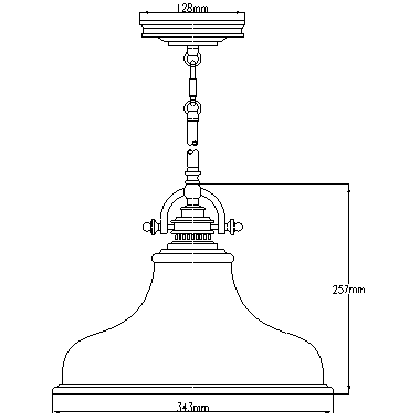 Industrialna lampa wisząca Emery do kuchni / nad stół (stary mosiądz) - Quoizel, 35cm, 1xE27