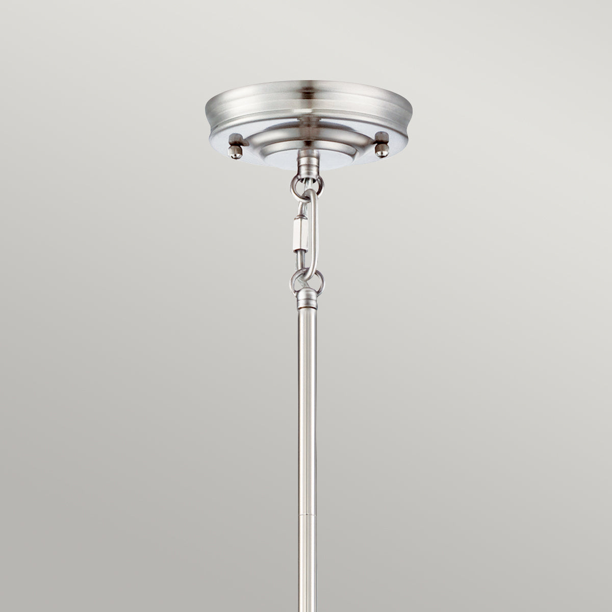 Industrialna lampa wisząca ze srebrem Emery 20cm - Quoizel