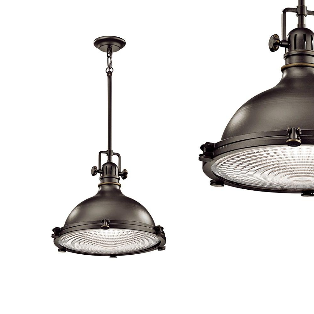 Industrialna, metalowa lampa wisząca 60cm (brąz) do kuchni, salonu kawiarni (1xE27) Kichler (Hatteras)