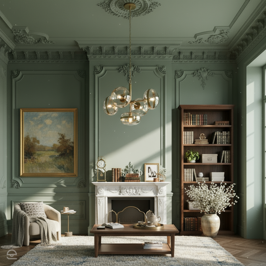 Żyrandol Nottingham - 5 źródeł światła - Antyczny mosiądz, Eurofase