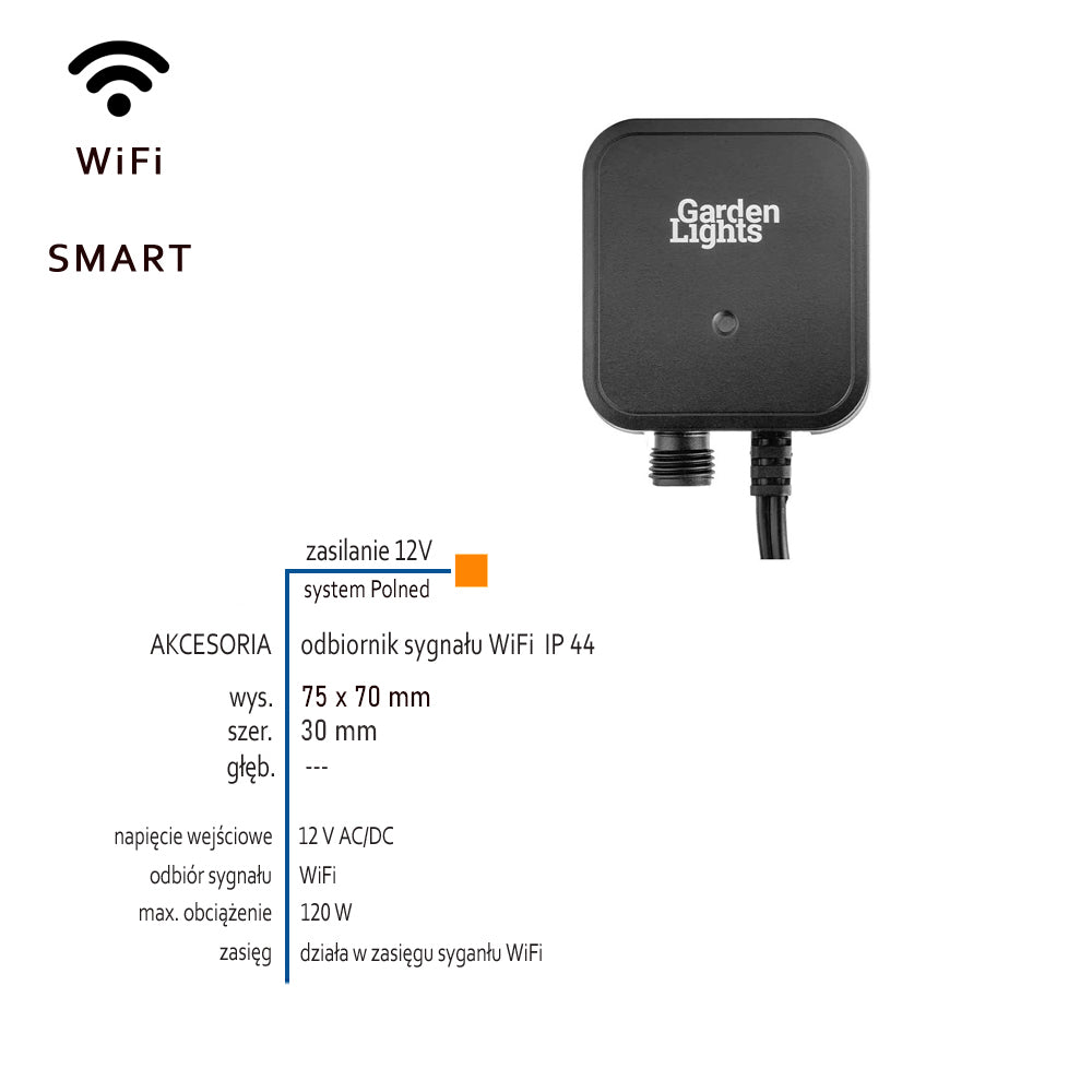 Inteligentny odbiornik, urządzenie sterujące WiFi - Smart (IP 44) - AKCESORIA systemu 12V LED Polned (8009011)