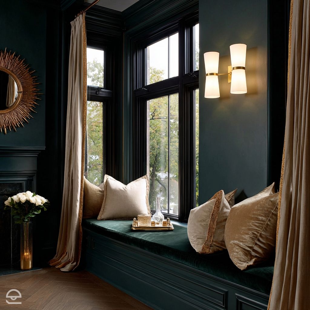 Inwood – kinkiet podwójny „klepsydra”, antyczny mosiądz