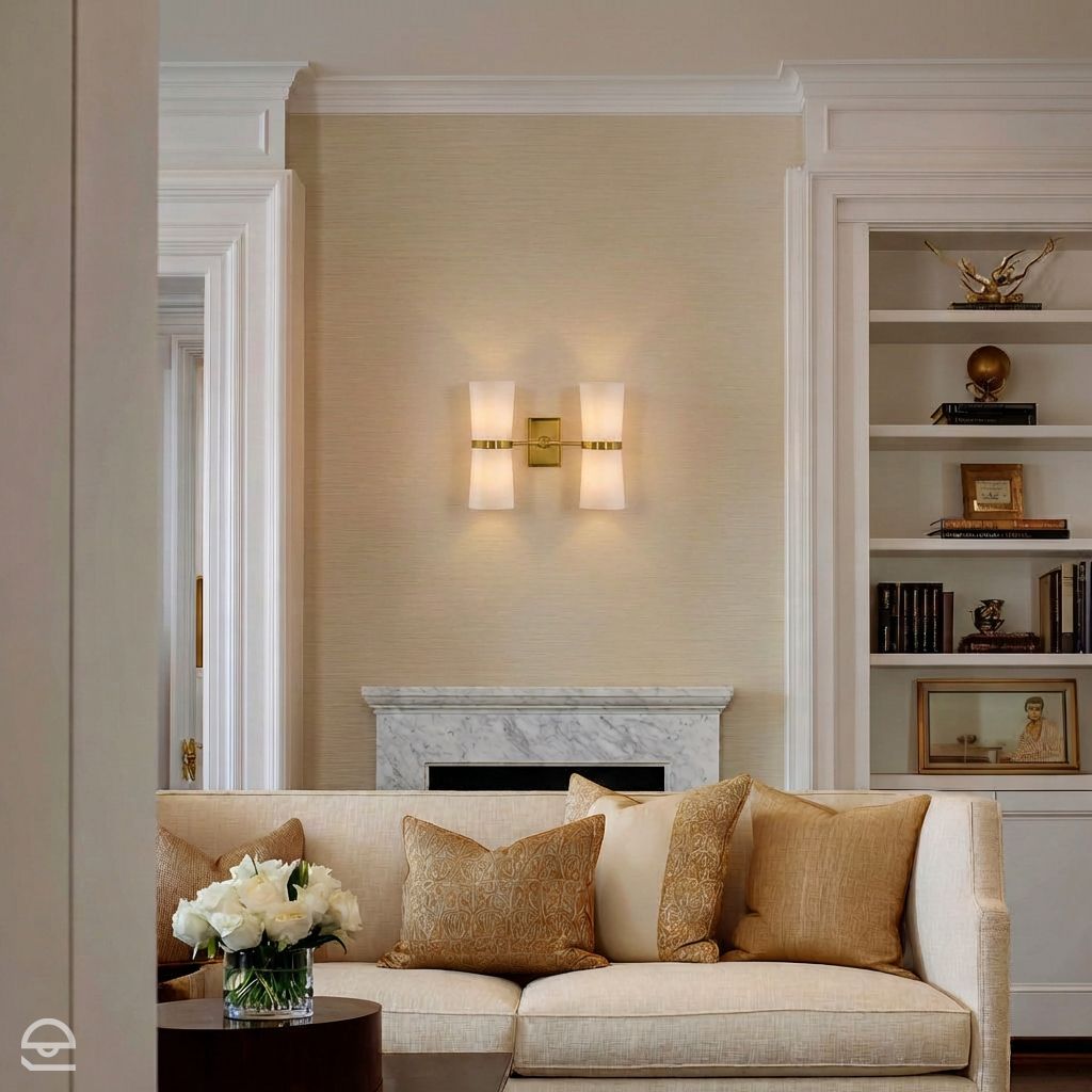 Inwood – kinkiet podwójny „klepsydra”, antyczny mosiądz