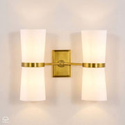 Inwood – kinkiet podwójny „klepsydra”, antyczny mosiądz