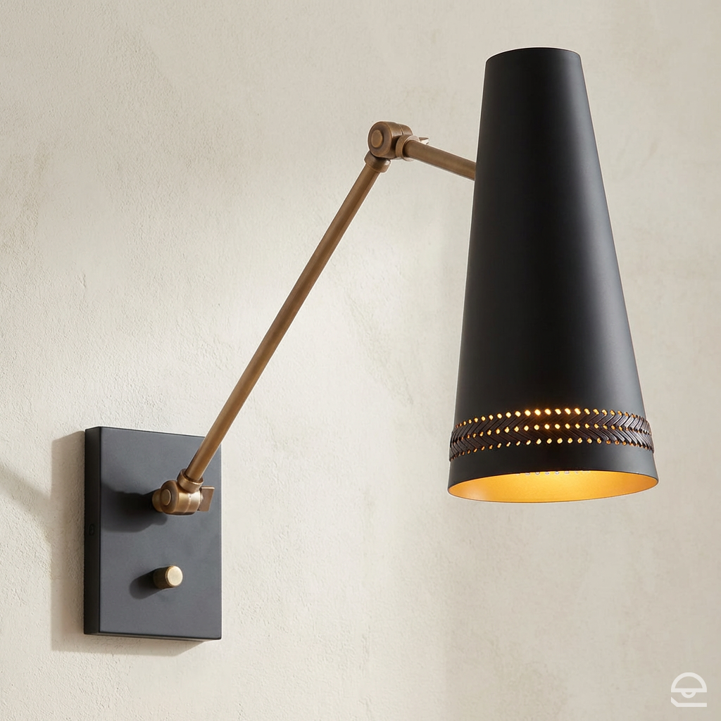 Kinkiet Brickell - 1 źródło światła - Matowa czerń, Alora