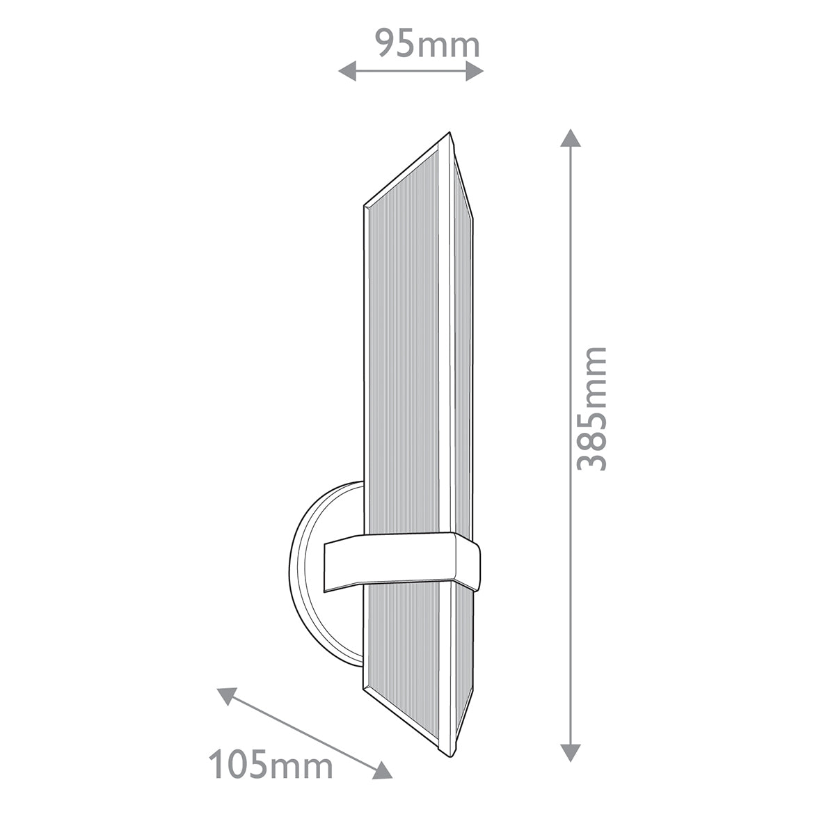 Kinkiet Cairo - 1 źródło światła - Miejski brąz, Alora - ePlafoniera.pl