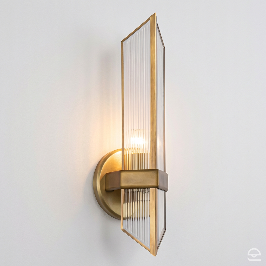 Kinkiet Cairo - 1 źródło światła - Vintage mosiądz, Alora