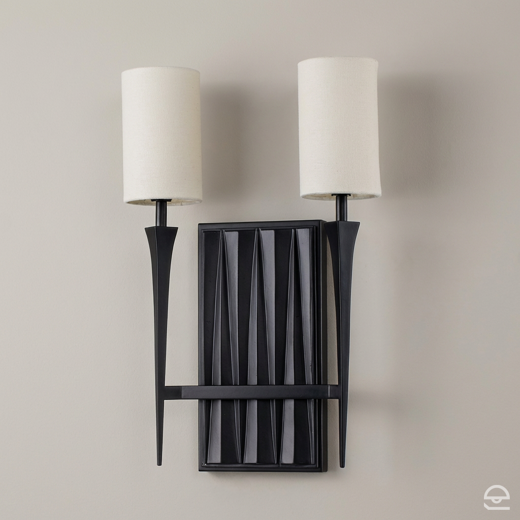 Kinkiet Crest - 2 źródła światła - Matowa czerń, Quintiesse