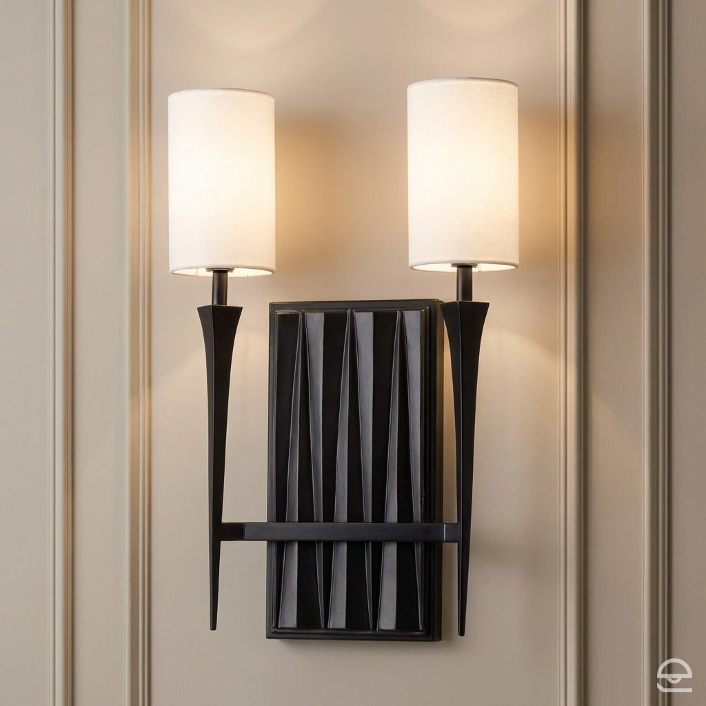 Kinkiet Crest - 2 źródła światła - Matowa czerń, Quintiesse