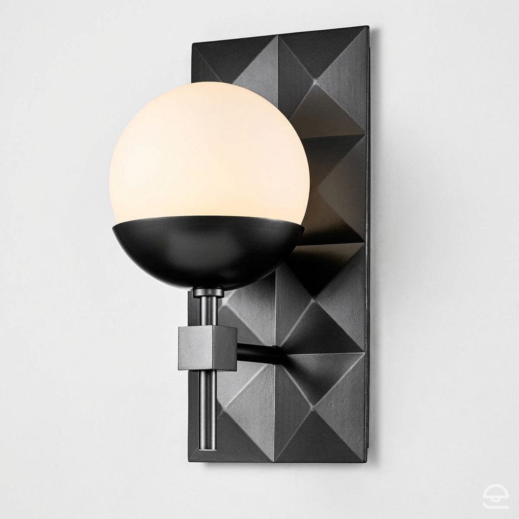 Kinkiet Deco - 1 źródło światła - Czarny, Quintiesse