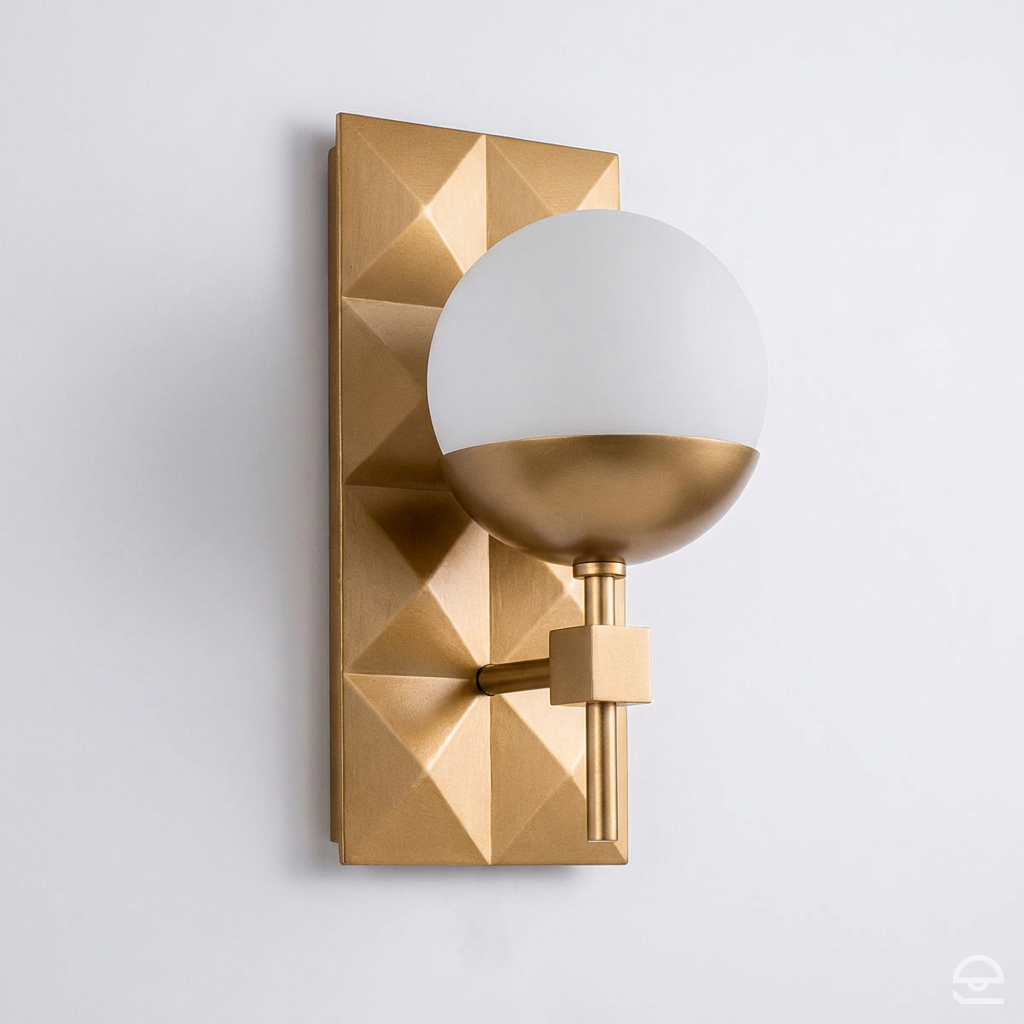 Kinkiet Deco - 1 źródło światła - Lakierowane złoto, Quintiesse