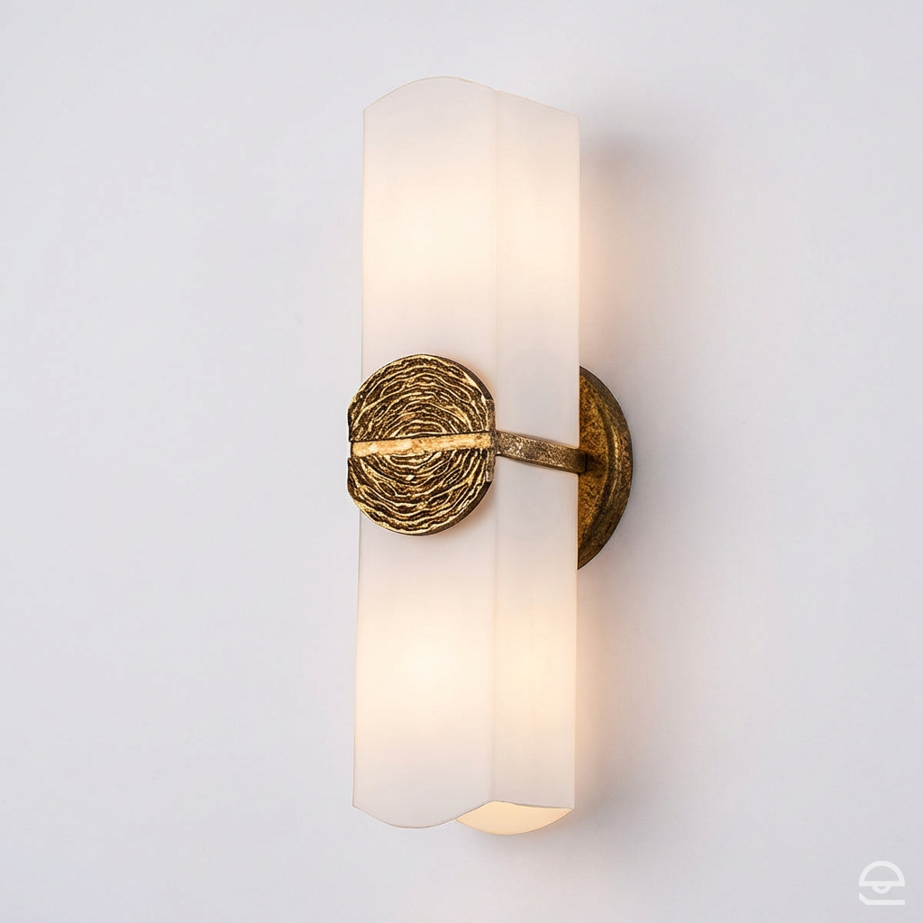 Kinkiet Elan - 2 źródła światła - Płatkowe złoto, Quintiesse