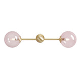 Kinkiet glamour Pink Pearl S 2 Brass, pudrowy róż z mosiądzem - Aldex (1112D40_S) 59 cm