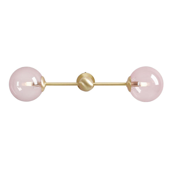 Kinkiet glamour Pink Pearl S 2 Brass, pudrowy róż z mosiądzem - Aldex (1112D40_S) 59 cm