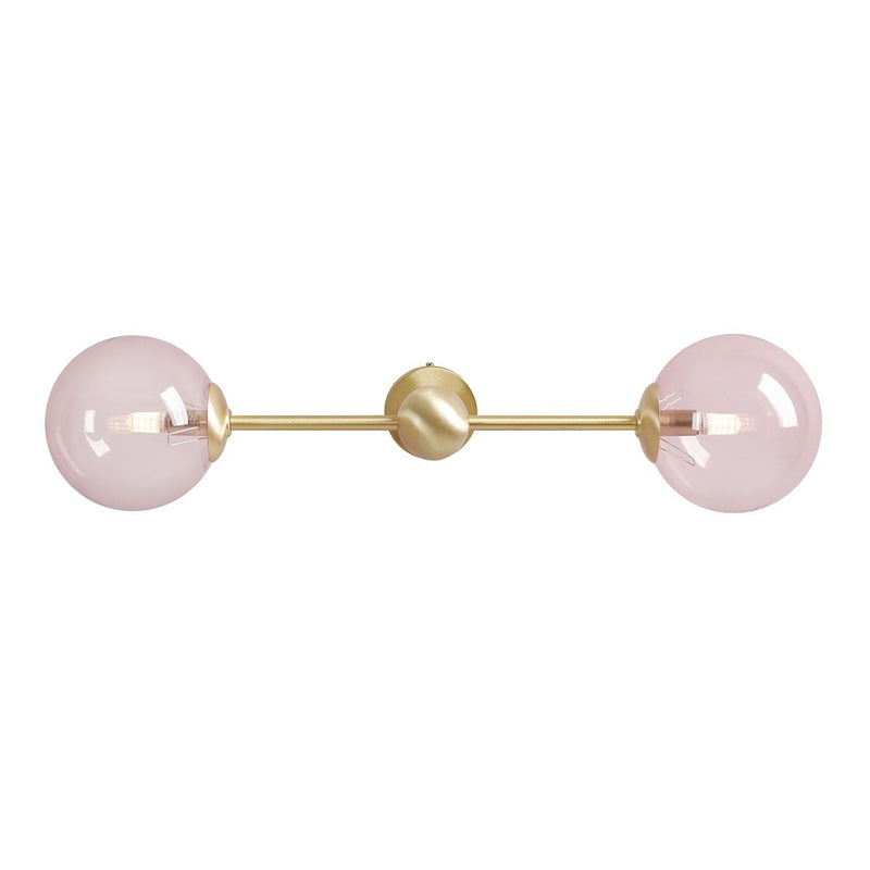 Kinkiet glamour Pink Pearl S 2 Brass, pudrowy róż z mosiądzem - Aldex (1112D40_S) 59 cm