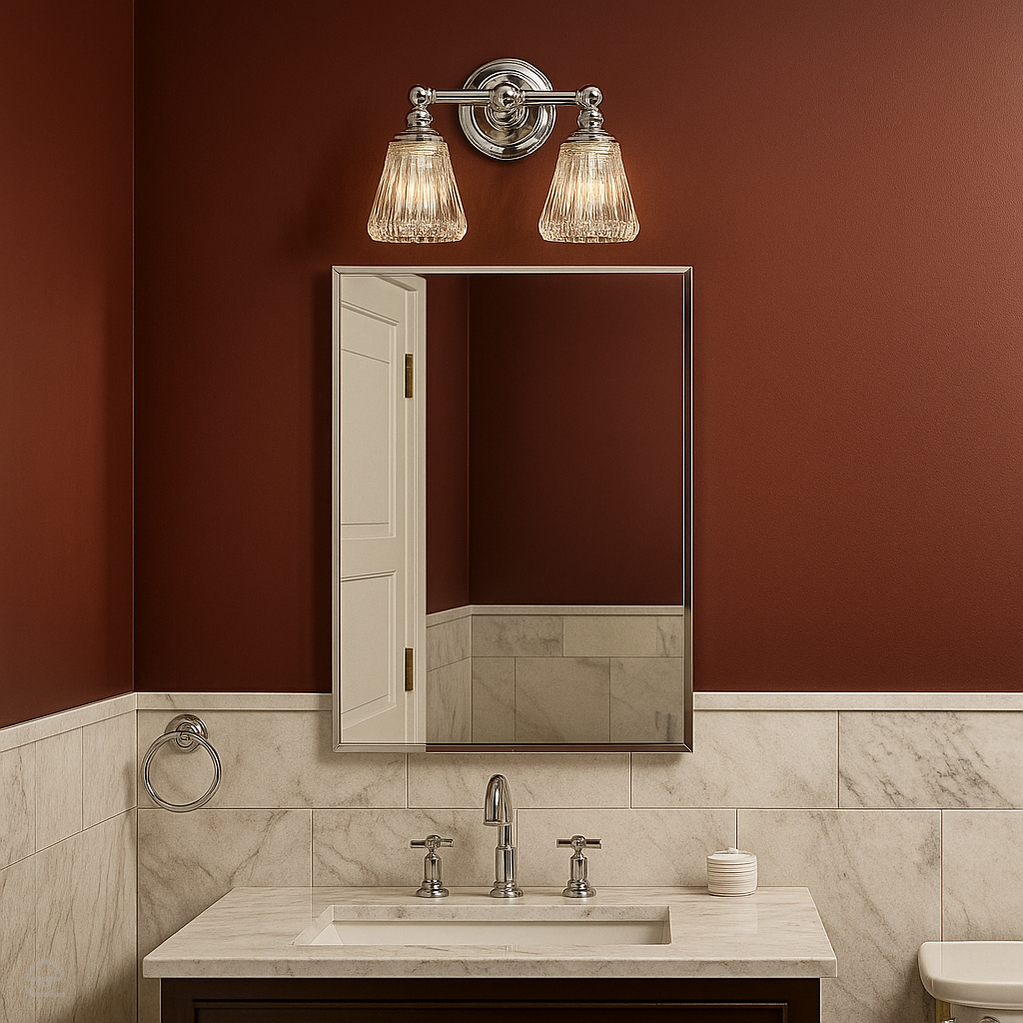 Podwójny kinkiet chrom nad lustro Keynes IP44