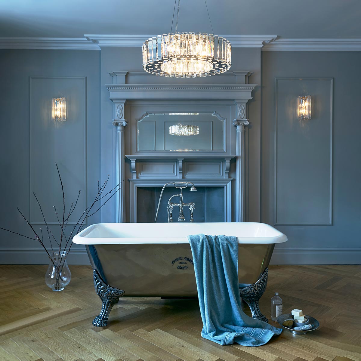 Kinkiet kryształowy Crystal, Kichler - lampa ścienna do łazienki (IP 44)
