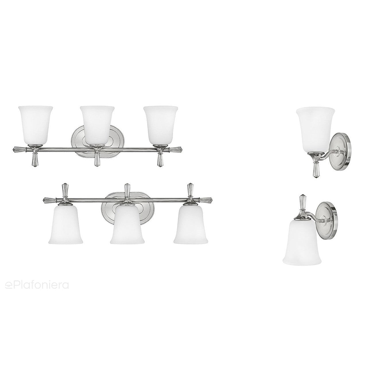 Kinkiet łazienkowy 3000K (szkło, chrom, G9 3x4W) lampa do łazienki, Hinkley (Blythe)