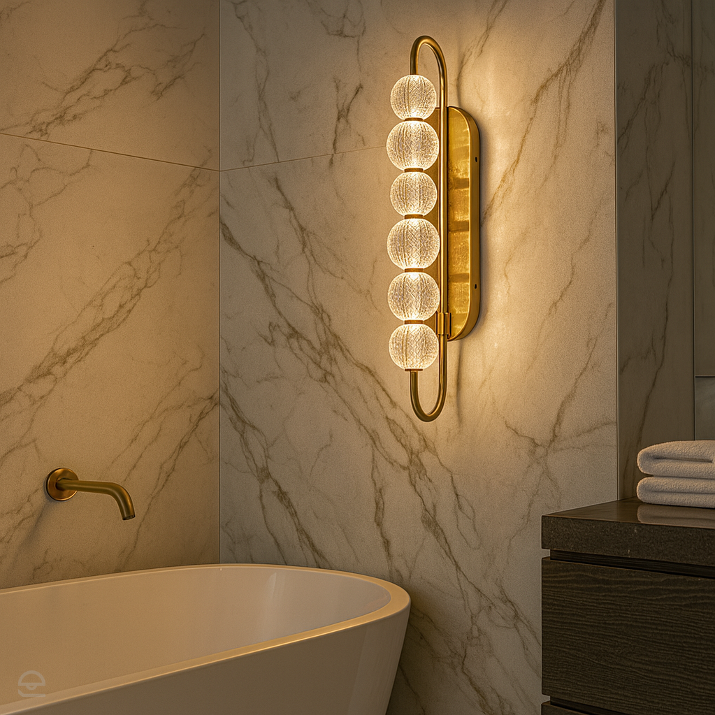 Kinkiet LED Marni - Naturalny mosiądz, Alora