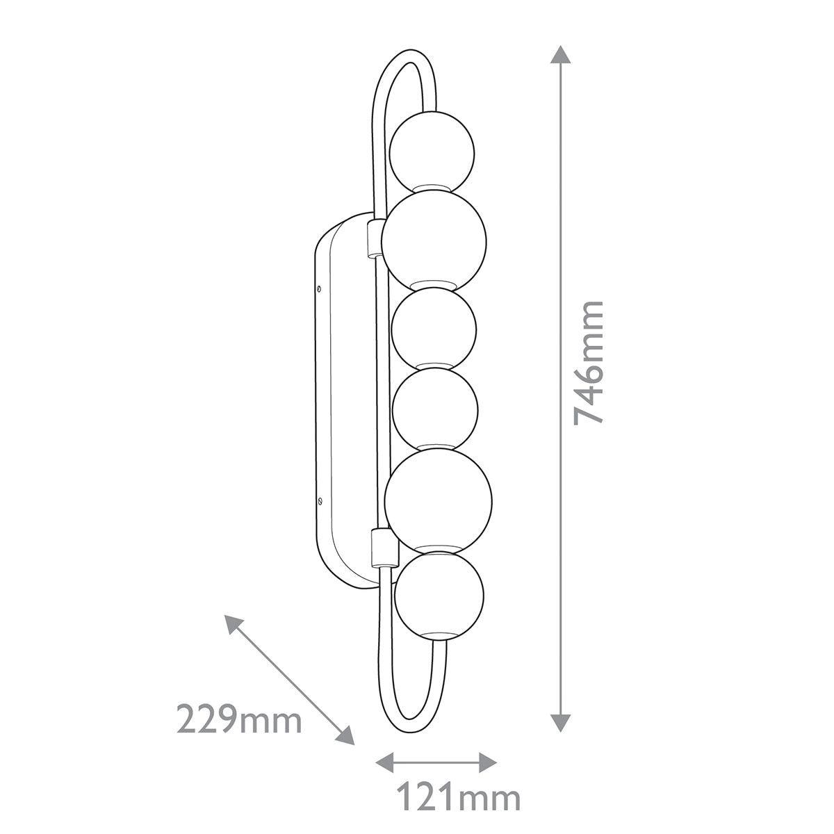 Kinkiet LED Marni - Naturalny mosiądz, Alora - ePlafoniera.pl
