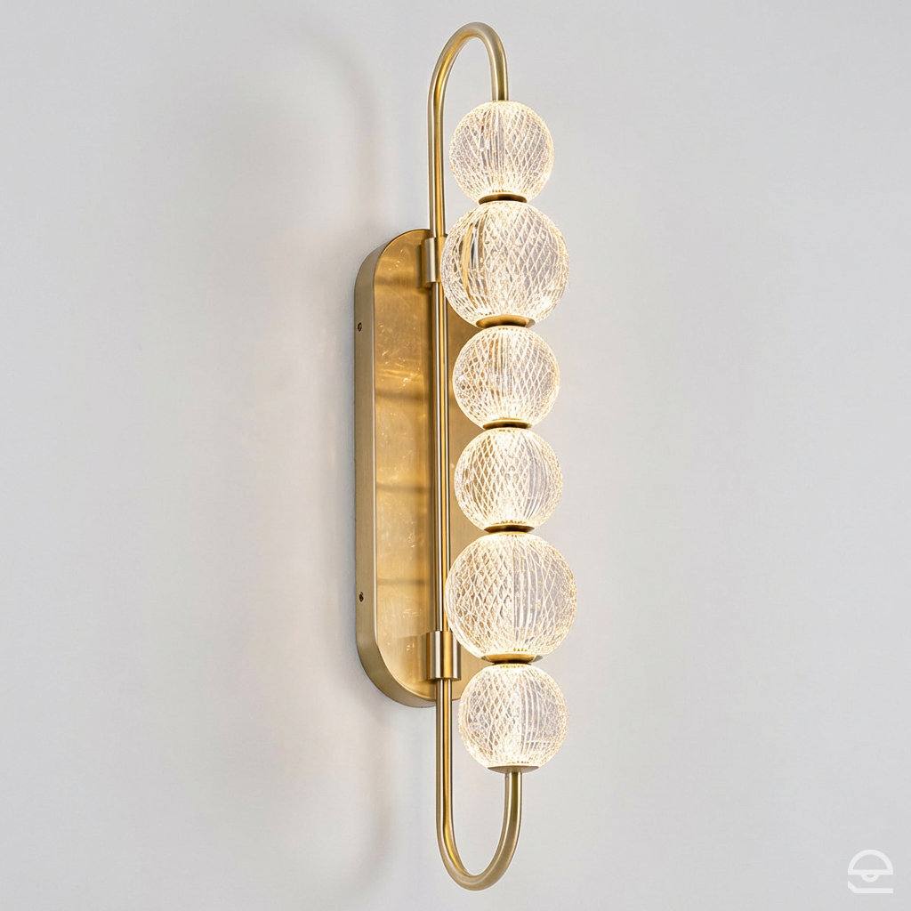 Kinkiet LED Marni - Naturalny mosiądz, Alora