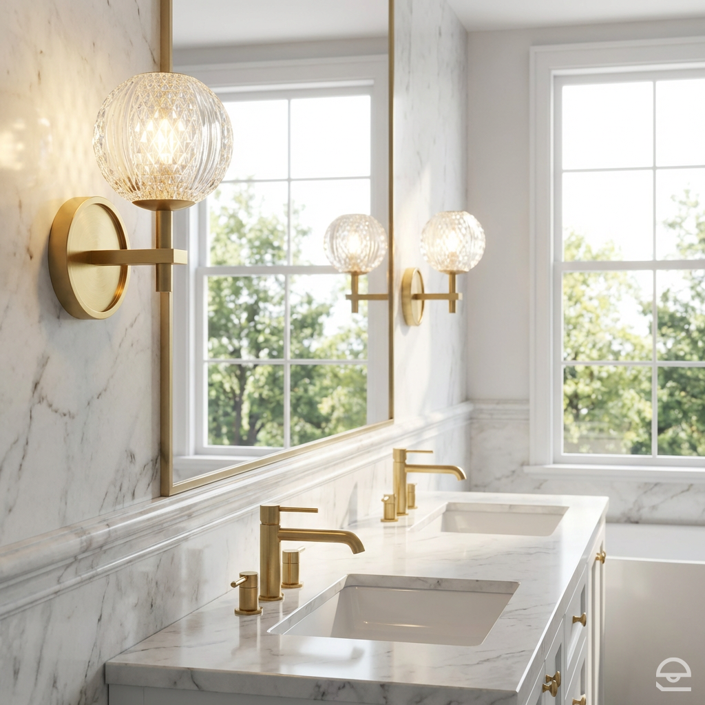 Kinkiet LED Marni - Naturalny mosiądz, Alora