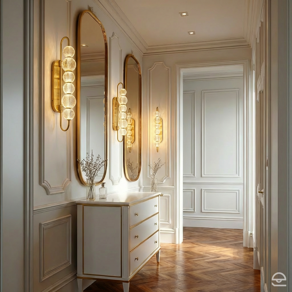 Kinkiet LED Marni - Naturalny mosiądz, Alora