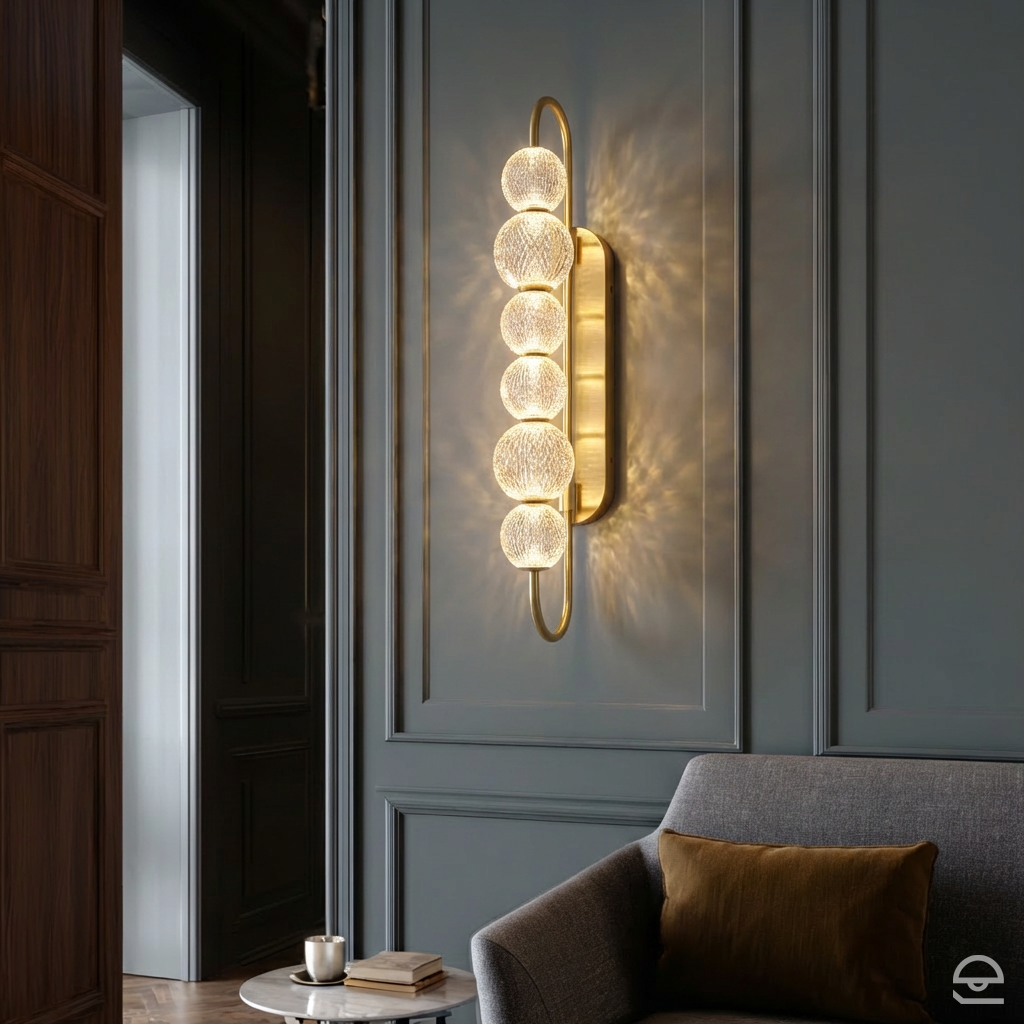 Kinkiet LED Marni - Naturalny mosiądz, Alora