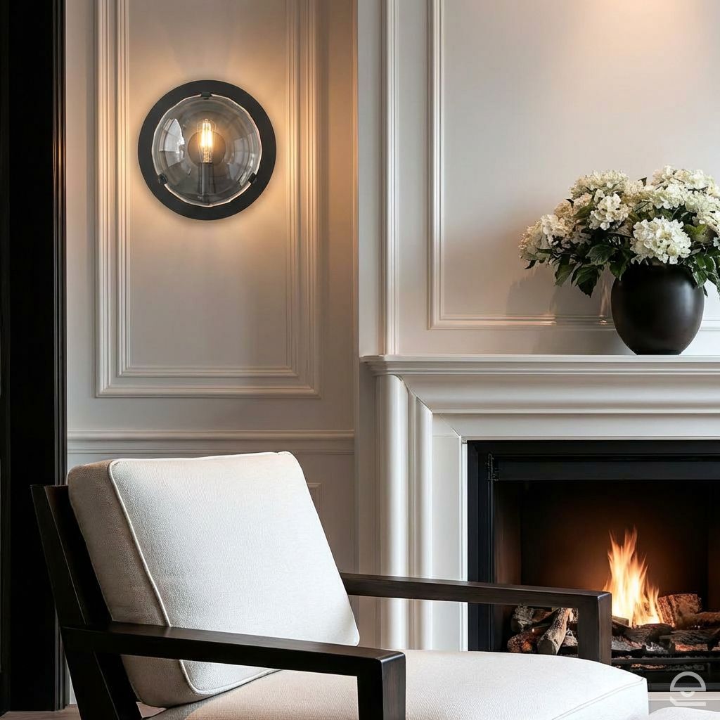 Kinkiet Leo - 1 źródło światła - Czarny, Hinkley