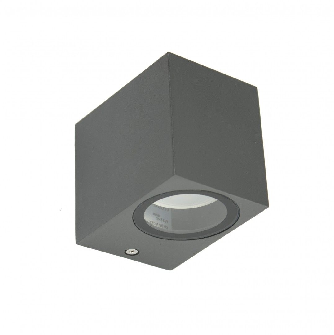 Kinkiet na ścianę zewnętrzny 8cm (Mini 5001), lampa ogrodowa (grafit/szary) (1x GU10) SU-MA