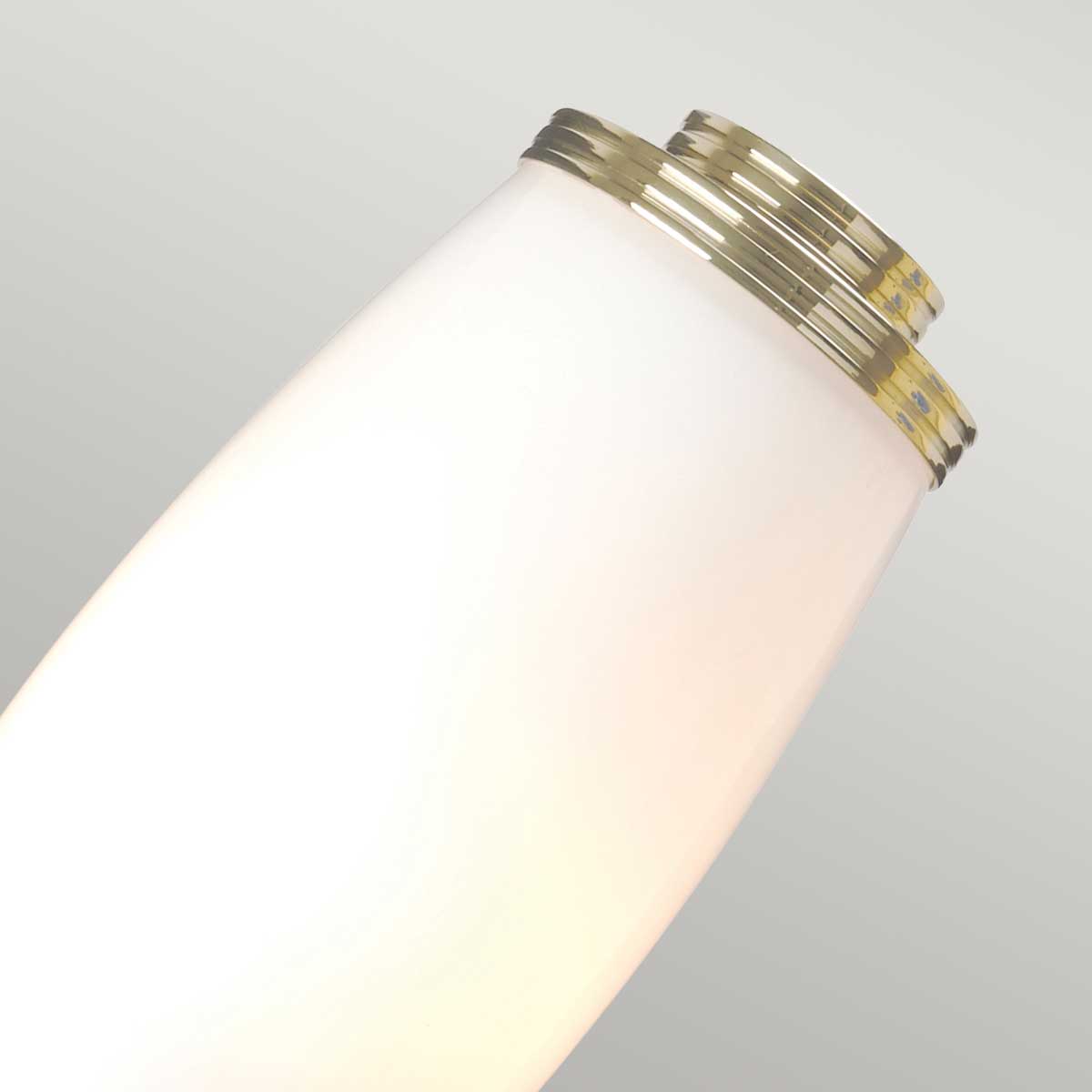 Kinkiet szklany - lampa ścienna (mosiądz/chrom/nikiel) do łazienki sypialni (G9 2x4W) Elstead (Eliot)