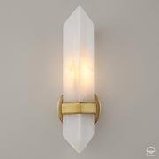 Kinkiet Valencia - 1 źródło światła - Vintage mosiądz, Alora