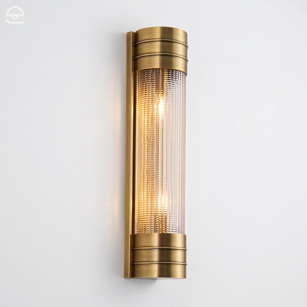 Kinkiet Willard - 2 źródła światła - Vintage mosiądz, Alora