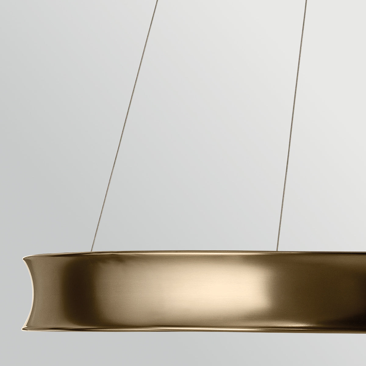 Larousse Large – pierścieniowa lampa wisząca LED, szampański brąz Ø100