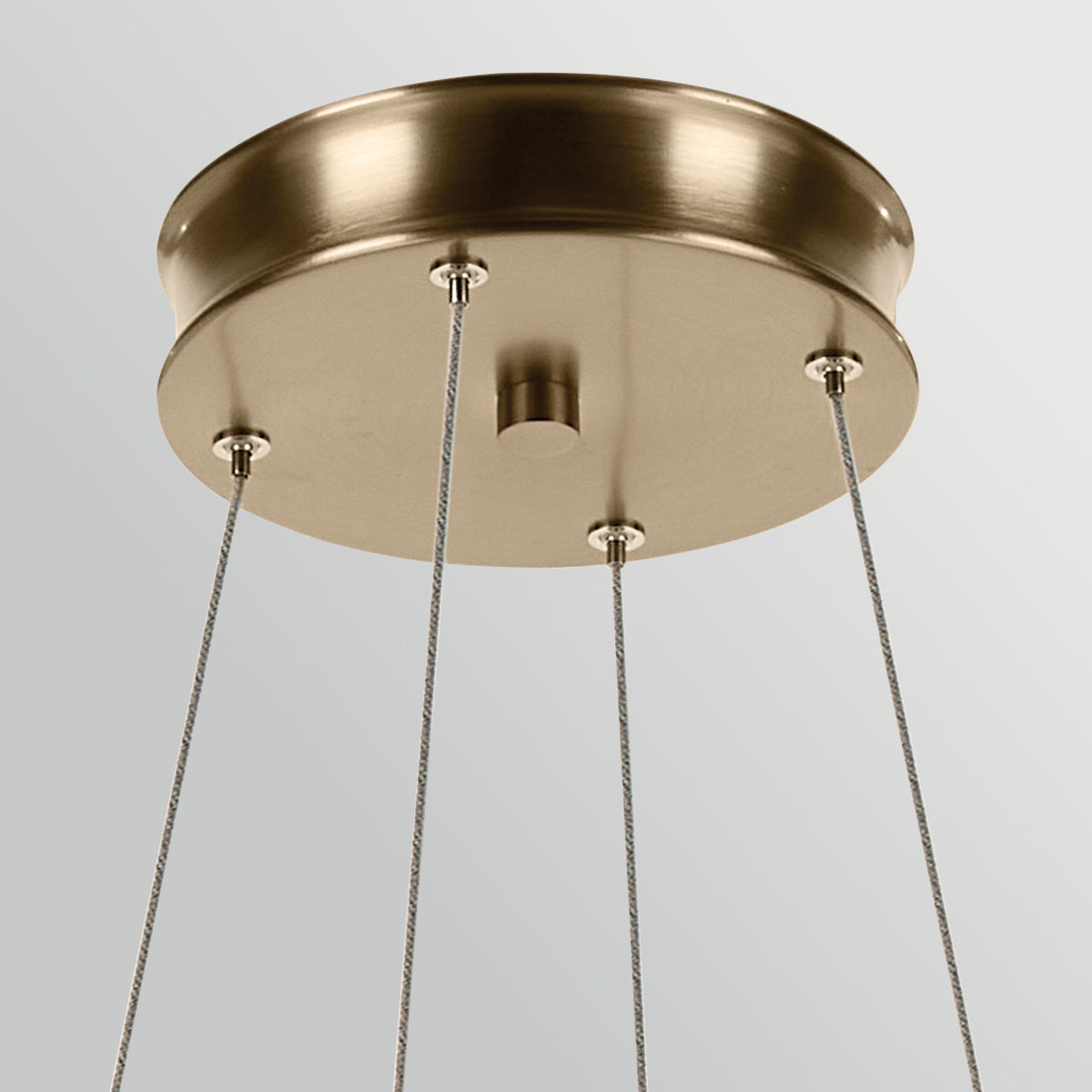 Larousse Medium – pierścieniowa lampa wisząca LED, szampański brąz Ø75