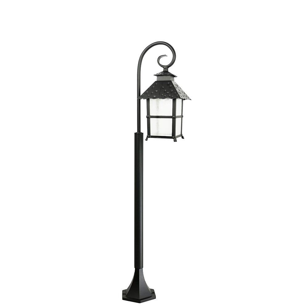 Klasyczna latarnia, czarna lampa zewnętrzna ogrodowa (stojąca 146/116/86cm, 1x E27) SU-MA (Cadiz)