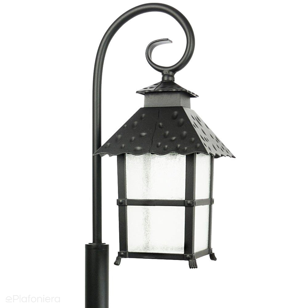 Klasyczna latarnia, czarna lampa zewnętrzna ogrodowa (stojąca 146/116/86cm, 1x E27) SU-MA (Cadiz)