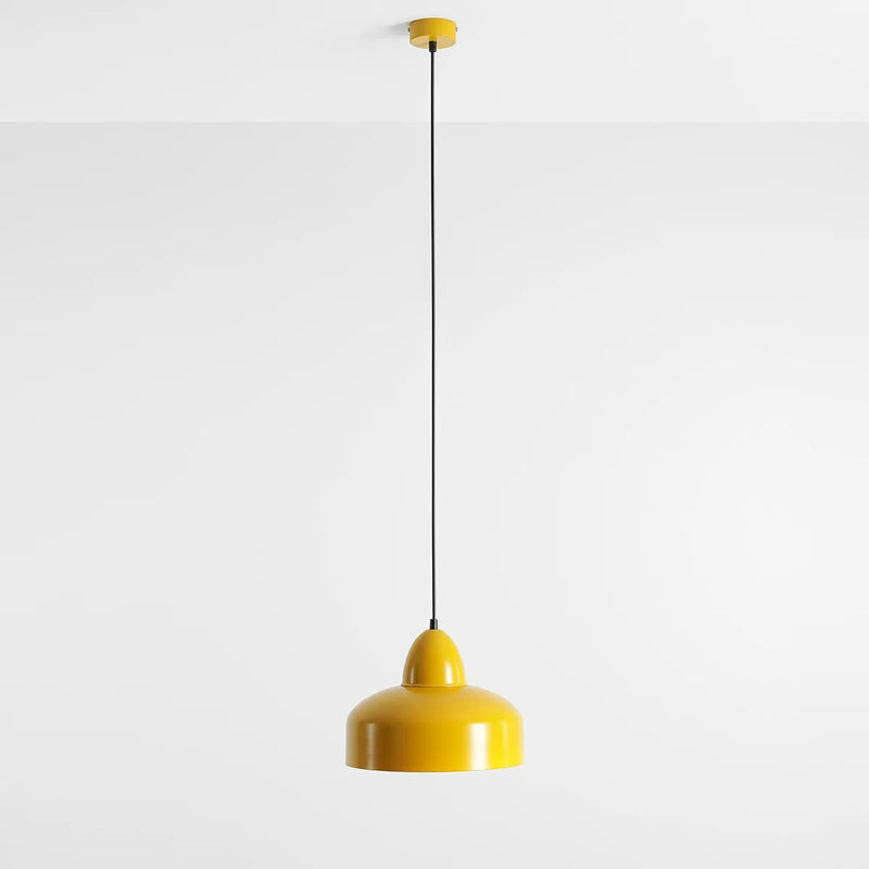 Kolorowa lampa wisząca, metalowa pojedyncza, Como Mustard (Aldex)