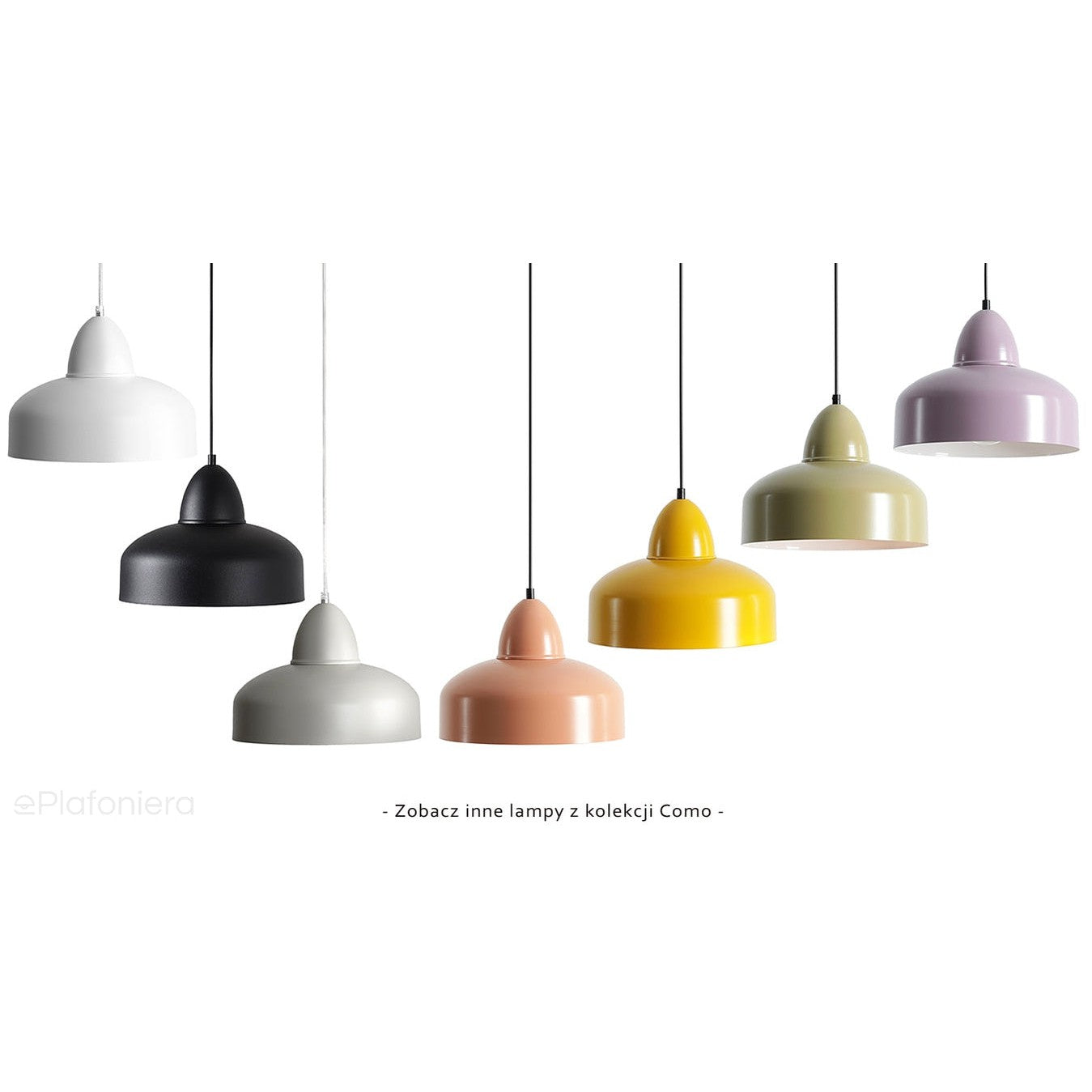 Kolorowa lampa wisząca, metalowa pojedyncza, Como Mustard (Aldex)
