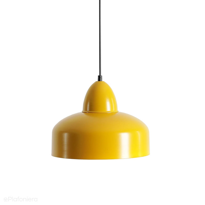 Kolorowa lampa wisząca, metalowa pojedyncza, Como Mustard (Aldex)