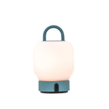 Kooduu - Niebieska przenośna lampa stołowa LED Loome Smokey Teal